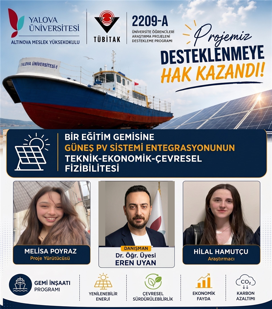 Gemi İnşaatı Programı Öğrencilerimizin TÜBİTAK Projesi Kabul Edildi!
