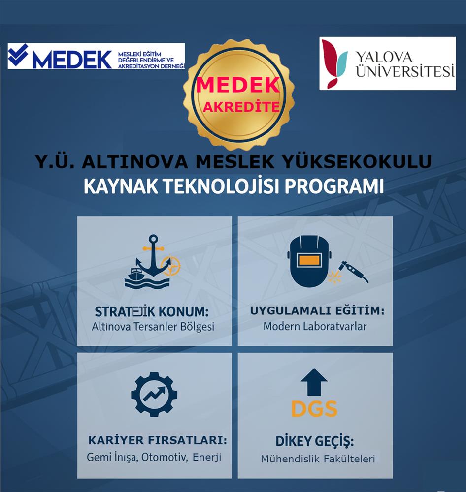Kaynak Teknolojisi Programı MEDEK Tarafından 4 Yıllık Tam Akreditasyon Aldı