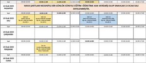 MAUT 2025-2026 Güz Dönemi Final Sınavları