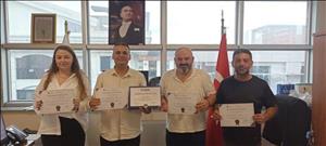 Öğretim Elemanlarımıza Teşekkür Belgeleri Takdim Edildi