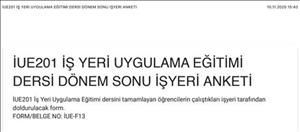 İşyeri Uygulama Eğitimi Değerlendirme Raporu Yayınlandı