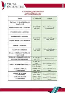 2025-2026 Akademik Yılı Üniversite Öğrenci Oryantasyon Programı
